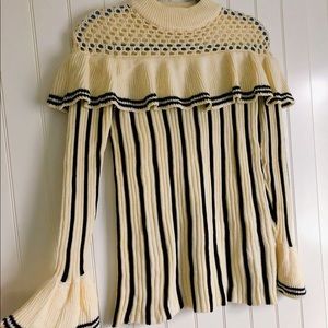 Self-portrait stripe knit sweater